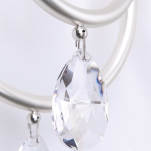 Aplica perete stil clasic cu cristale Swarovski Giada argintiu mat 181424 universul-luminii.ro