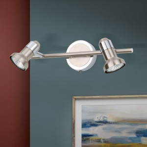 Aplica / Plafoniera cu 2 spoturi directionabile Seba Str 10-390/2 satin OR