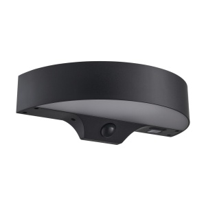 Aplica solara cu senzor de miscare, protectie IP44, Monay Round negru 244244 universul-luminii.ro