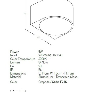 Aplica/Spot LED pentru iluminat exterior decorativ IP54 Scout I 154334 universul-luminii.ro
