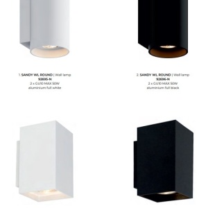 Aplica up/down SANDY WL SQUARE, negru 123294 universul-luminii.ro