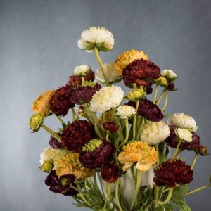 Aranjament floral, decor festiv design LUX, BABILON RANUNCOLO Small 50cm, multicolor - Img 3