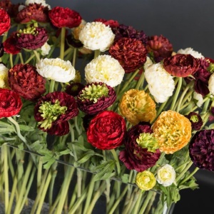 Aranjament floral elegant, decor pentru interioare de LUX, bujori multicolori LUGANO 1141844.01 - Img 2