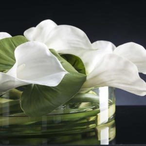 Aranjament floral elegant din cale albe, CIOTOLA BASSA CON CALLE 1141772.95 - Img 3