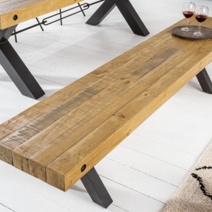 Banca design industrial Thor 200cm Pin maro vintage - Img 5