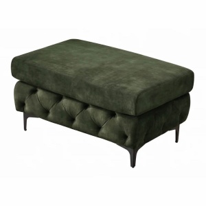 Bancheta design Chesterfield, Catifea verde inchis, MODERN BAROCK - Img 2