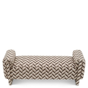Bancheta eleganta design LUX Del Vale, Chevron brown - Img 3