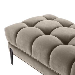 Bancheta eleganta design LUX Sienna, catifea greige 113389 HZ - Img 6