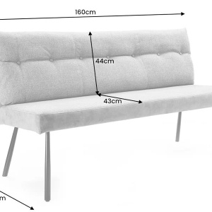 Bancheta moderna BIG GEORGE 160cm antracit - Img 3