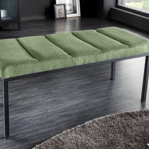 Bancheta tapitata design modern Boutique 80cm, verde - Img 6