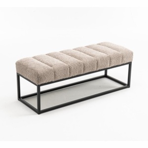 Bancheta tapitata Petit Beaute 110cm, sampanie bej