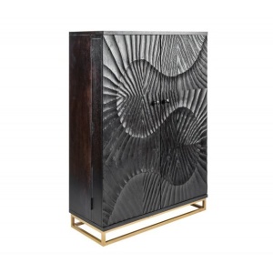 Bar din lemn de mango Scorpion 140cm, negru