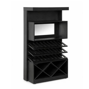 Bar negru din lemn de mango cu oglinda SCORPION 160cm - Img 3