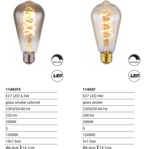 Bec dimabil LED E27 6,5W 220lm 2000K 593884 universul-luminii.ro