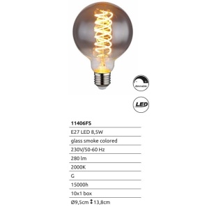 Bec dimabil LED E27 8,5W 280lm 2000K 593824 universul-luminii.ro