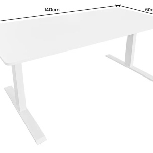 Birou cu inaltime reglabila electrica WHITE DESK 140cm - Img 3