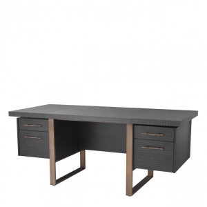 Birou design elegant LUX Canova, gri inchis 114207 HZ