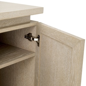 Birou Design LUX, Lemn, Rattan, Borchard stejar albit - Img 5