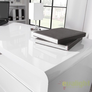 Birou modern alb, simplu si elegant, Fast Trade 160cm - Img 7
