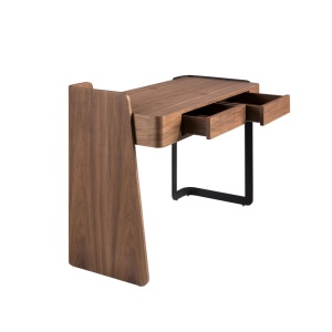 Birou modern din lemn furniruit Walnut - Img 2