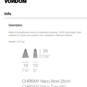 Brad Decorativ NANO CHRISMY ILUMINAT LED, 49069W Vondom 44824 universul-luminii.ro