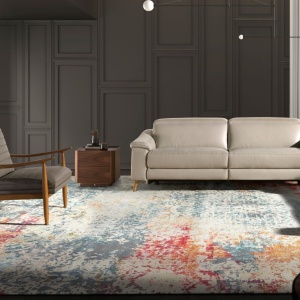 Canapea 2 locuri eleganta, design LUX cu functia relax Cowhide taupe grey - Img 3