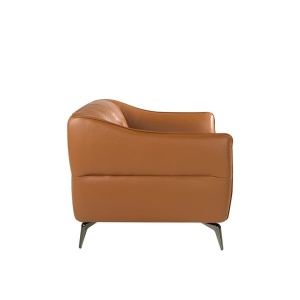 Canapea 3 locuri din piele naturala capitonata Cowhide leather brown - Img 10