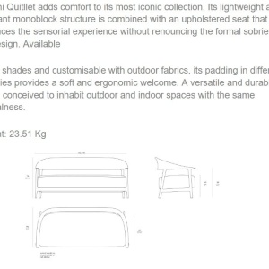 Canapea 3 locuri exterior AFRICA SOFA 3 mat - Img 15