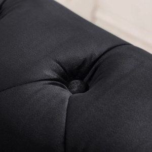 Canapea clasica stil englezesc Chesterfield 3 locuri, catifea neagra - Img 8