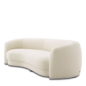 Canapea curbata design LUX Blaine, boucle ivory - Img 5