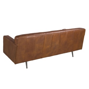 Canapea design LUX 2 locuri Dark Brown Leather - Img 2