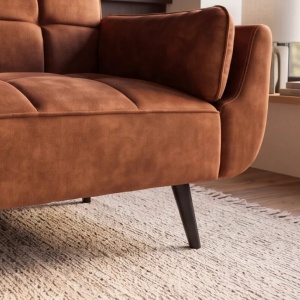 Canapea extensibila BOUTIQUE 215cm catifea maro ruginiu - Img 8