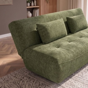 Canapea extensibila, chenille verde, ELYPSE 200cm - Img 7