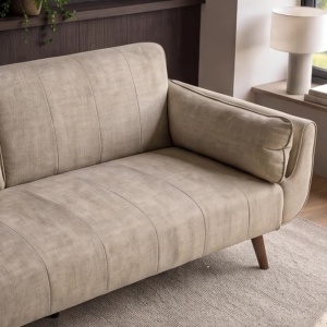 Canapea extensibila DIVANI 220cm catifea champagne beige - Img 6