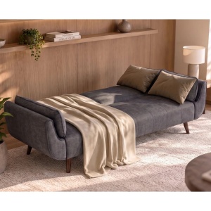 Canapea extensibila DIVANI 220cm catifea gri - Img 3