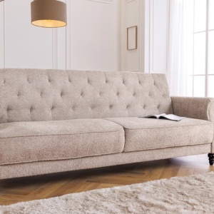 Canapea extensibila, Tesatura Boucle Greige, Maison Belle Affaire 220cm A-44236 VC - Img 2
