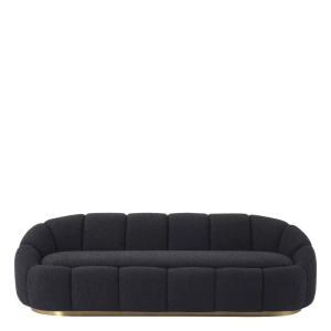 Canapea fixa design elegant LUX Inger, Boucle black - Img 2