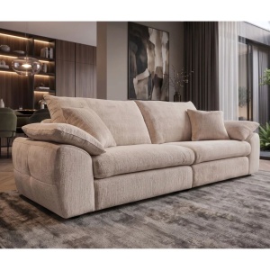 Canapea mare SOHO 260cm cu 4 locuri, material chenille bej - Img 6