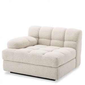 Canapea, Modul stanga design elegant LUX Dean left, boucle crem 115518 HZ