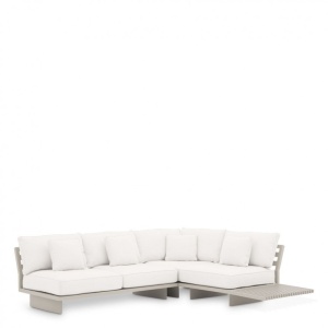 Canapea pe colt pentru exterior design elegant LUX Royal Palm, sunbrella