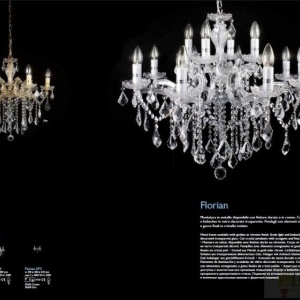 Candelabru 12 brate cristal Venezian FLORIAN SP12 ORO 035611 173674 universul-luminii.ro
