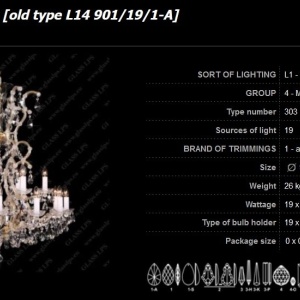 Candelabru 19 brate Maria Theresa cristal Bohemia L14 303/19/1-A 46564 universul-luminii.ro