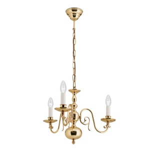 Candelabru 3 brate design clasic FLAMISCH, alama lucioasa - Img 1