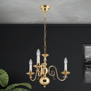 Candelabru 3 brate design clasic FLAMISCH, alama lucioasa - Img 3