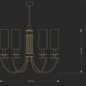 Candelabru 4 brate elegant design clasic realizat manual Lea - Img 3