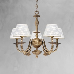 Candelabru 5 brate din alama design italian Angelica - Img 2