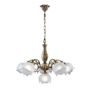 Candelabru 5 brate LUX design clasic realizat manual Bianca