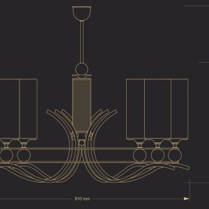 Candelabru 6 brate elegant design clasic Ruta - Img 3