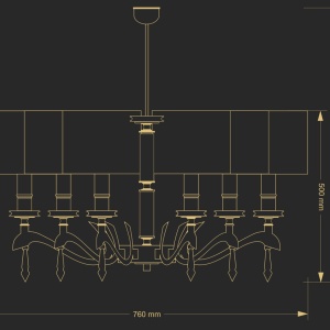 Candelabru 6 brate elegant realizat manual Sparone - Img 4