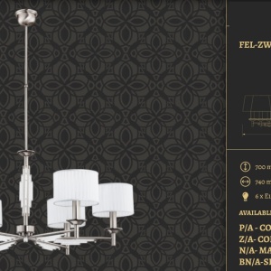Candelabru 6 brate realizat manual Fellino 77494 universul-luminii.ro